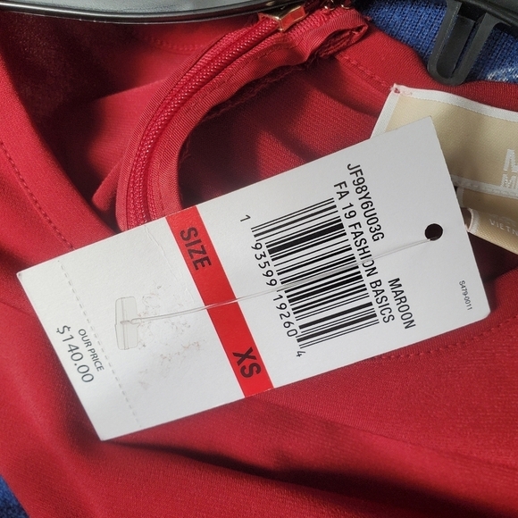 NEW Michael Kors Women's Long Sleeve Maxi Dress Maroon Color  Size XS * - Picture 12 of 14